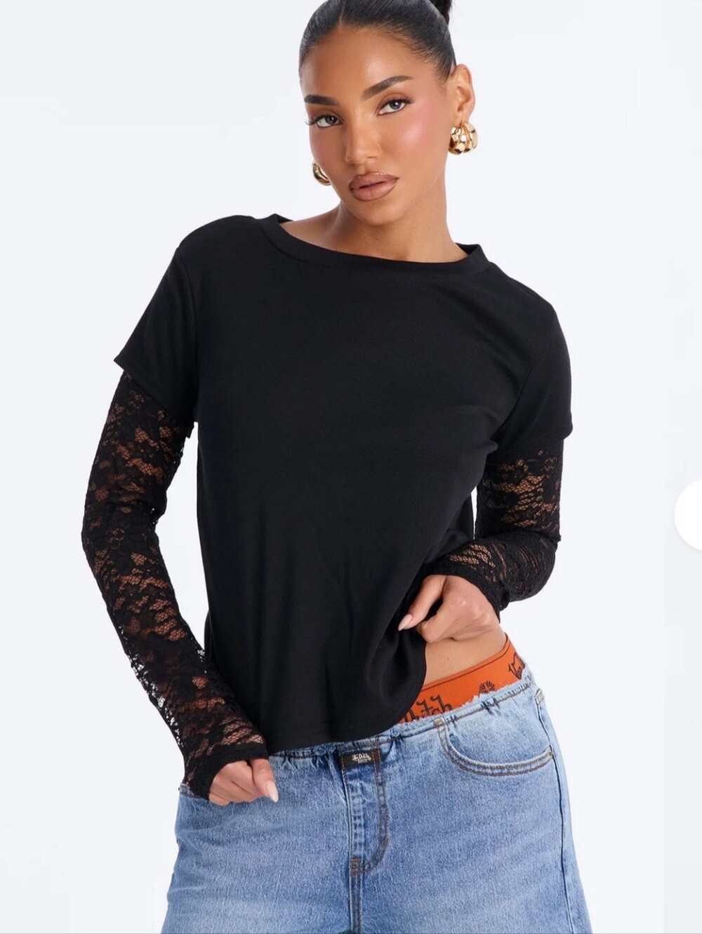 Crew Neck Long Sleeve Top